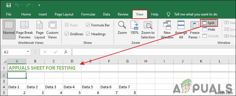 Microsoft Excel에서 행과 열을 고정하는 방법