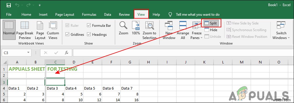 Microsoft Excel에서 행과 열을 고정하는 방법
