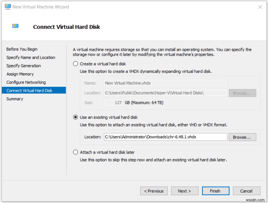 Hyper-V 서버에 MikroTik Cloud Hoster RouterOS 설치 