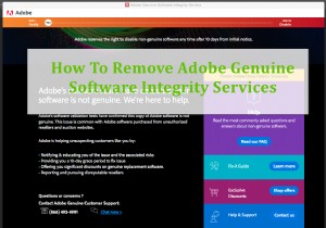 Adobe 정품 소프트웨어 무결성 서비스를 제거하는 방법 