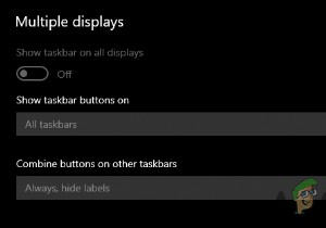Windows 10의 다중 디스플레이에서 작업 표시줄을 숨기는 방법은 무엇입니까? 