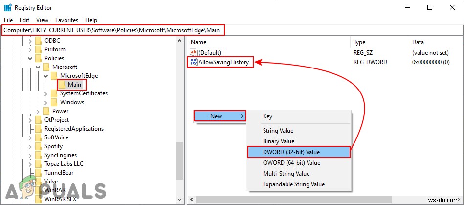 Windows 10에서 Microsoft Edge가 기록 저장을 중지하는 방법은 무엇입니까? 