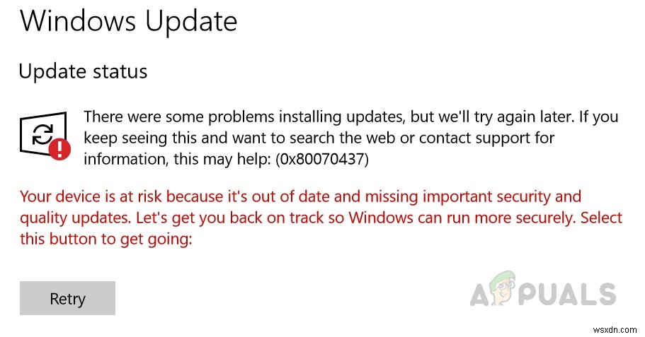 Windows 10에서 Windows 업데이트 오류 코드 0x80070437을 수정하는 방법은 무엇입니까? 