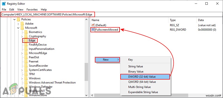 Microsoft Edge에서 전체 화면 모드를 비활성화하는 방법은 무엇입니까? 