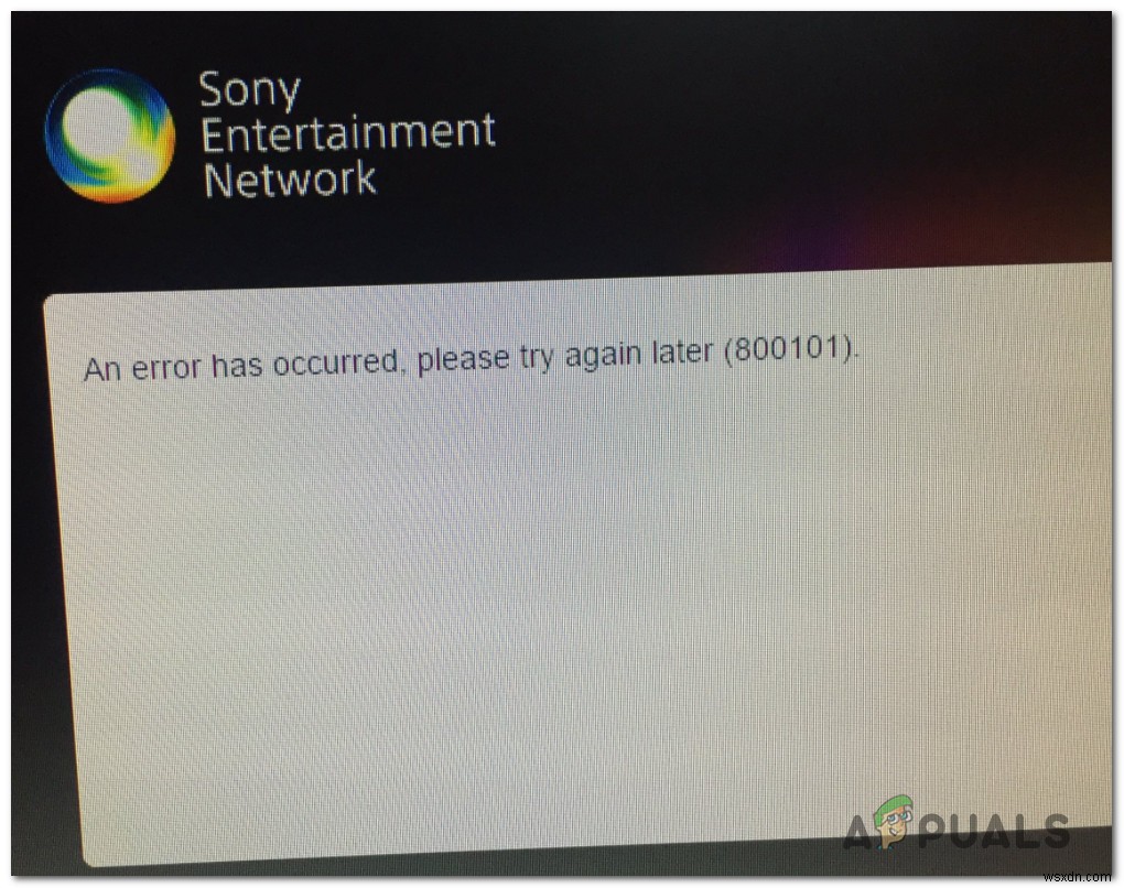 Sony 오류 800101을 수정하는 방법 