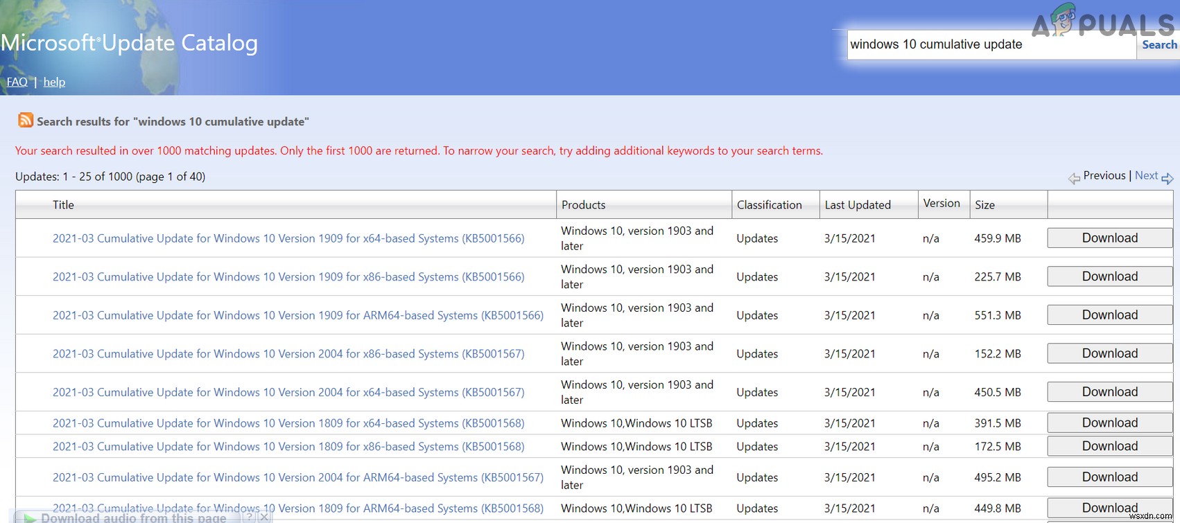 [해결됨] Windows Update에서 업데이트 서비스 중 하나가 제대로 실행되지 않음 