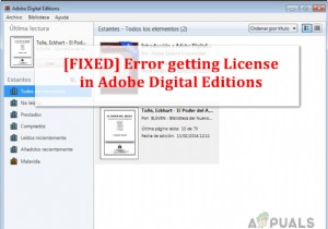 Adobe Digital Editions에서 라이선스 받기 오류(수정) 