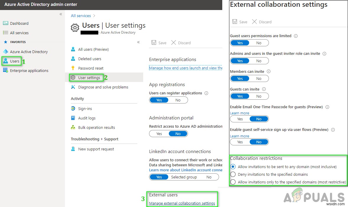 Microsoft Teams에 게스트를 추가할 수 없음 