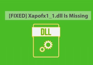 Xapofx1_1.DLL이 누락된 문제를 해결하는 방법 