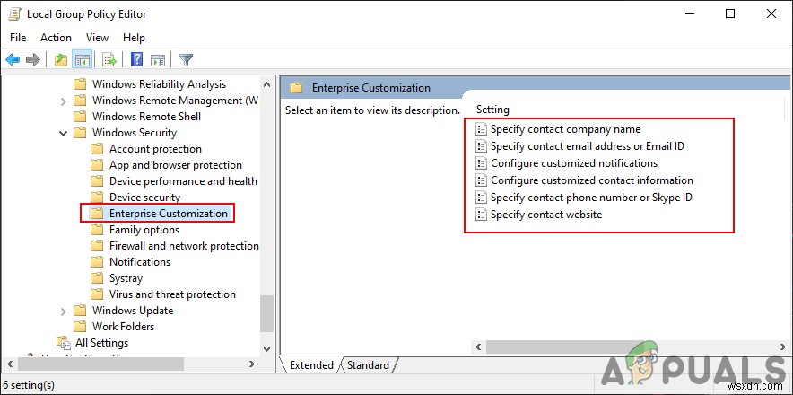 Windows 보안에서 지원 연락처 정보를 사용자 지정하는 방법은 무엇입니까? 