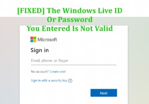  입력한 Windows Live ID 또는 암호가 유효하지 않습니다  오류 해결 방법