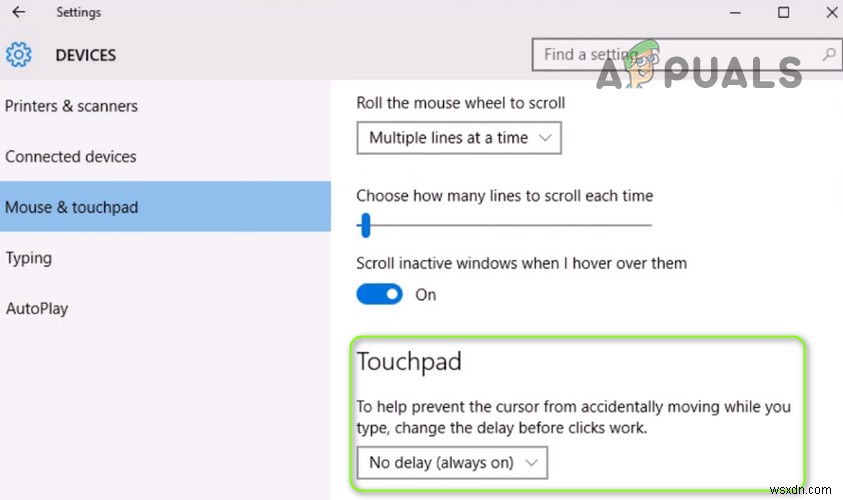 Windows 10에서 하이퍼링크 위로 마우스를 가져갈 때 마우스 포인터 자동 선택을 중지하는 방법은 무엇입니까? 