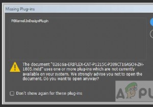 Adobe InDesign 누락 플러그인 오류를 수정하는 방법 