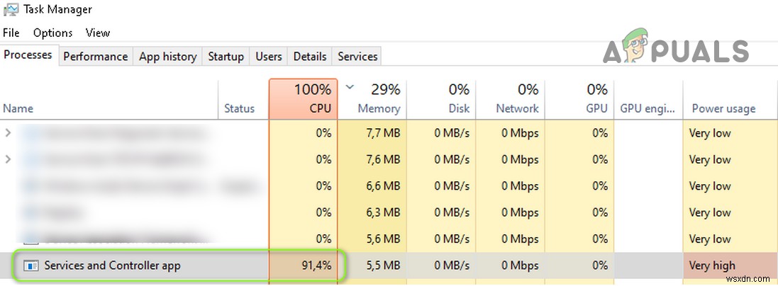 수정:서비스 및 컨트롤러 앱 임의의 높은 CPU 사용량 