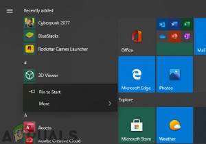 Windows 10 시작 메뉴에서 사용자가 앱을 제거하지 못하도록 차단하는 방법