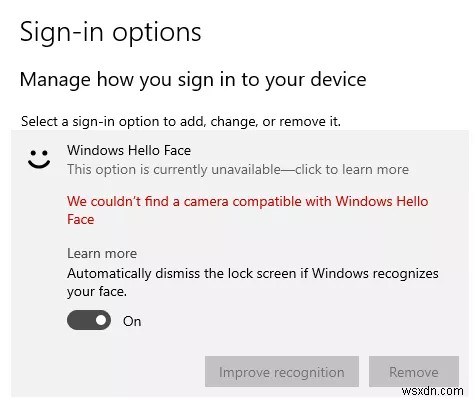 [FIX] 더 이상 Windows Hello 호환 카메라를 찾을 수 없음 