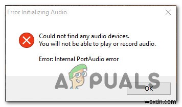 Windows 10에서 Audacity  내부 PortAudio 오류 를 수정하는 방법 