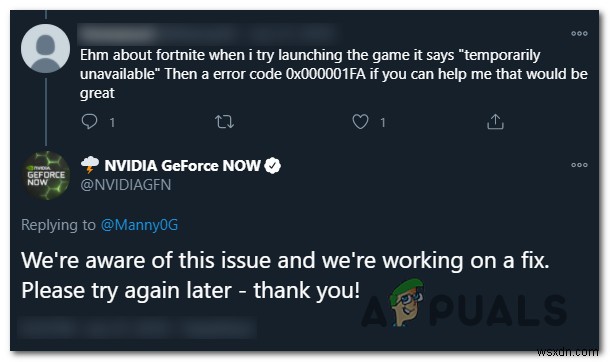 [수정] Nvidia GeForce Now에서 오류 0x000001FA 