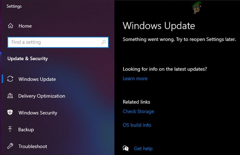 [수정됨]  뭔가 잘못되었습니다. 나중에 Windows 10 업데이트에서 설정을 다시 열어보십시오  
