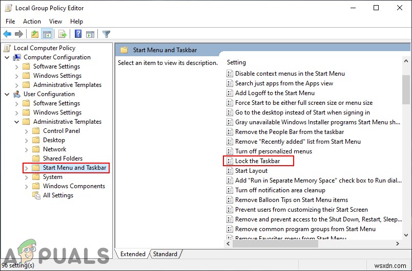 Windows 10에서  작업 표시줄 잠금 을 비활성화하는 방법은 무엇입니까? 