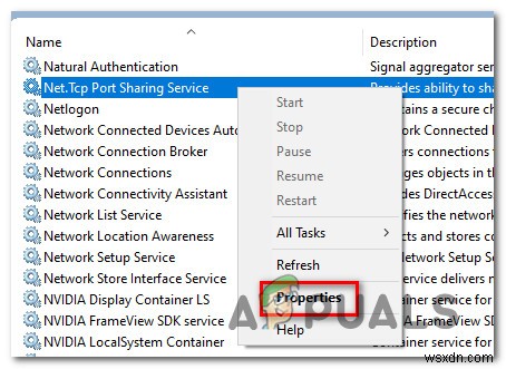 [FIX]  NET.TCP 포트 공유 서비스  시작 실패 