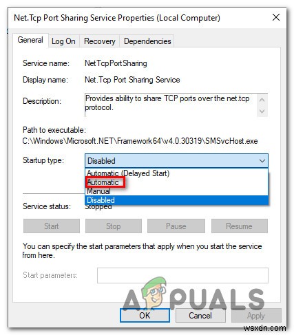 [FIX]  NET.TCP 포트 공유 서비스  시작 실패 