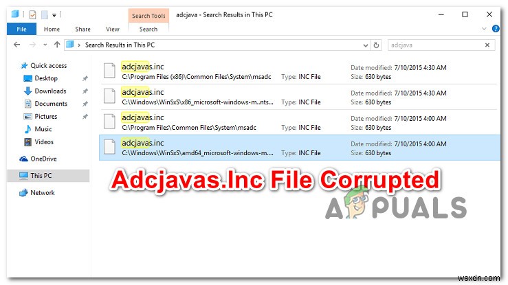  Adcjavas.Inc 파일 손상  오류 수정 방법 