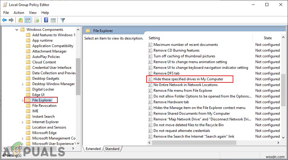Windows 10의 파일 탐색기에서 특정 드라이브를 숨기는 방법은 무엇입니까? 