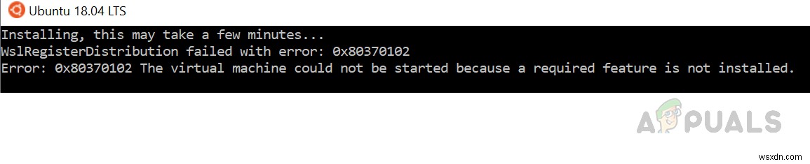 Windows 10에서 WSL 등록 배포 오류 0x80370102를 수정하는 방법은 무엇입니까? 