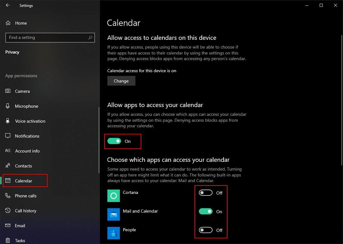 Windows 10에서 앱이 캘린더에 액세스하지 못하도록 하는 방법은 무엇입니까? 