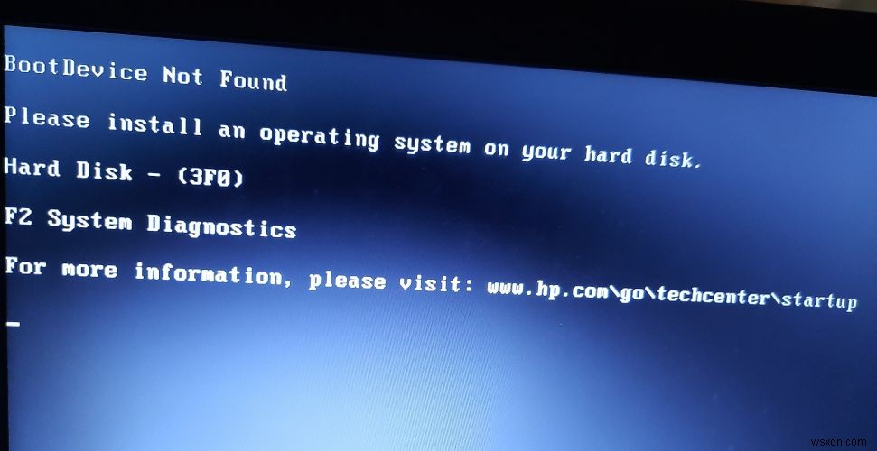 수정:부팅 장치에서 하드 디스크를 찾을 수 없음 – Ubuntu PC의 (3F0) 오류 