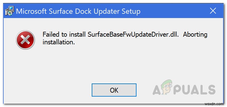 FIX:Microsoft Surface에 SurfaceBaseFwUpdateDriver.dll 설치 실패 