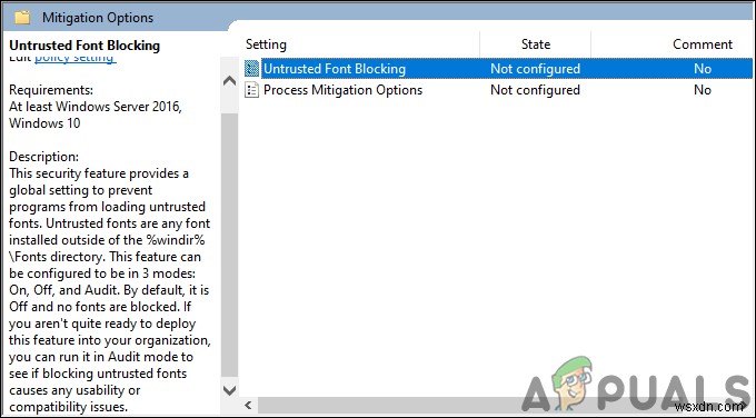 Windows 10에서 신뢰할 수 없는 글꼴을 차단하는 방법은 무엇입니까? 