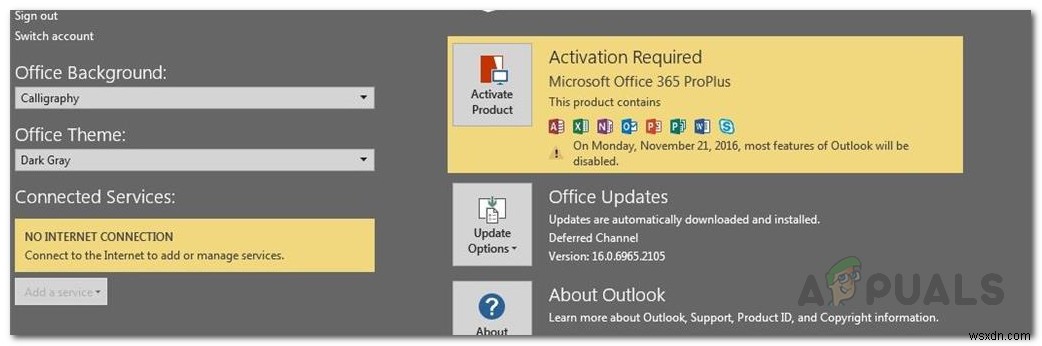 수정:Office 365 인터넷 연결 없음 오류 