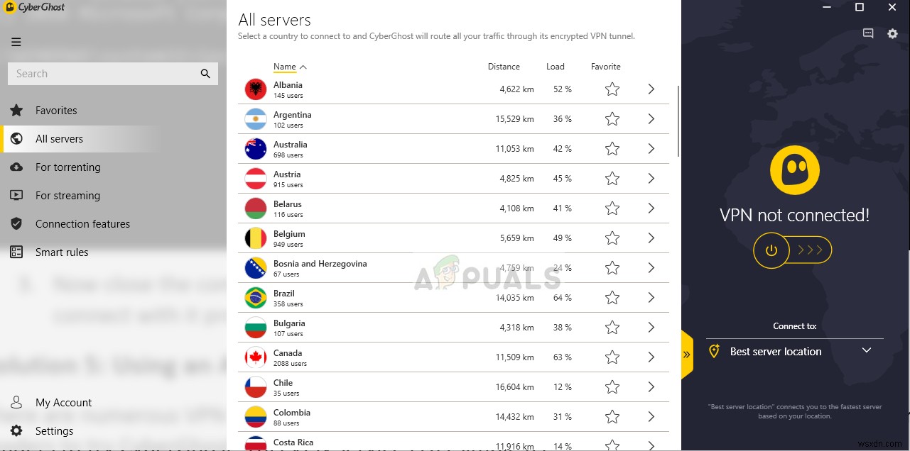 수정:Office 365 인터넷 연결 없음 오류 