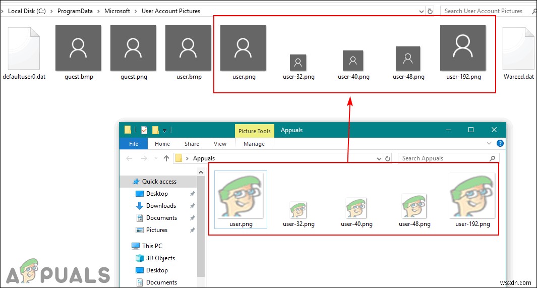Windows 10에서 모든 사용자 계정에 대한 기본 계정 사진을 설정하는 방법은 무엇입니까? 