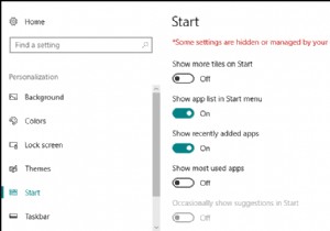 Windows 10에서 시작 메뉴 배경 사용자 지정 비활성화하는 방법