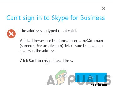 [FIX] 입력한 주소가 유효하지 않은 Skype 오류 