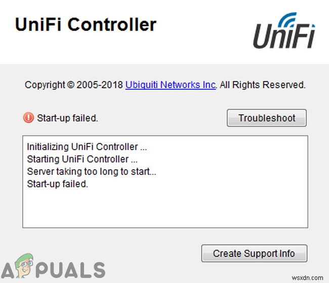 수정:Unifi 컨트롤러 시작 실패 