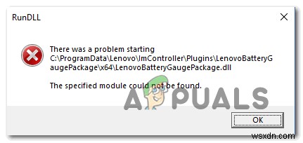 [FIX] LenovoBatteryGaugePackage.dll 시작 문제 