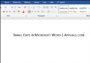 Microsoft Word에서 작은 대문자(Small Caps)를 사용하는 방법