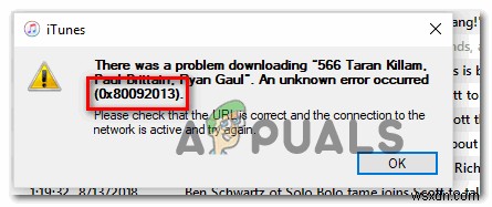 [FIX] Windows에서 iTunes Store 오류 코드 0x80092013 
