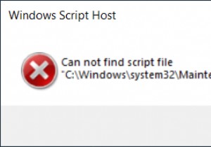 수정:스크립트 파일  C:\Windows\system32\Maintenance.vbs 를 찾을 수 없음 