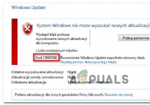 Windows 10 업데이트 오류 C8000266을 수정하는 방법? 