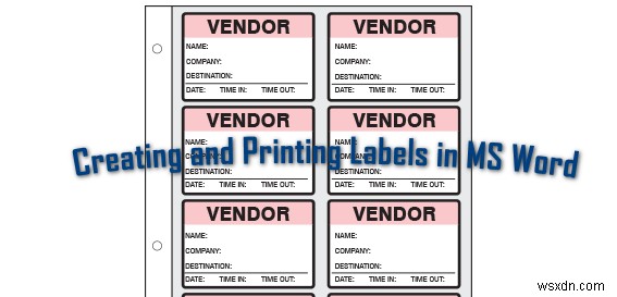 Microsoft Word에서 전문적으로 다양한 레이블 생성 및 인쇄 