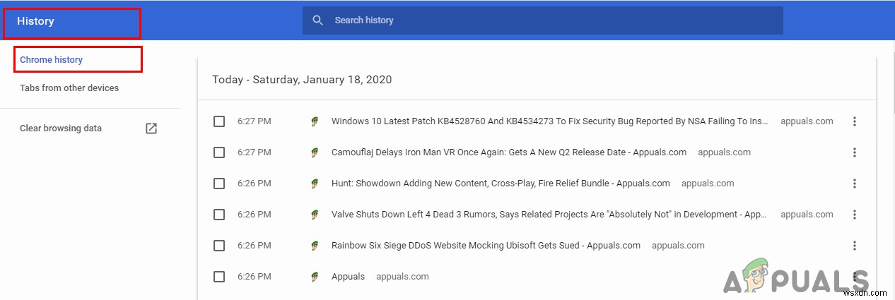 Windows 10에서 Chrome의 삭제된 브라우저 기록 복구 