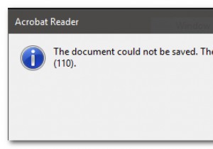 Adobe Reader 오류 110  문서를 저장할 수 없습니다  