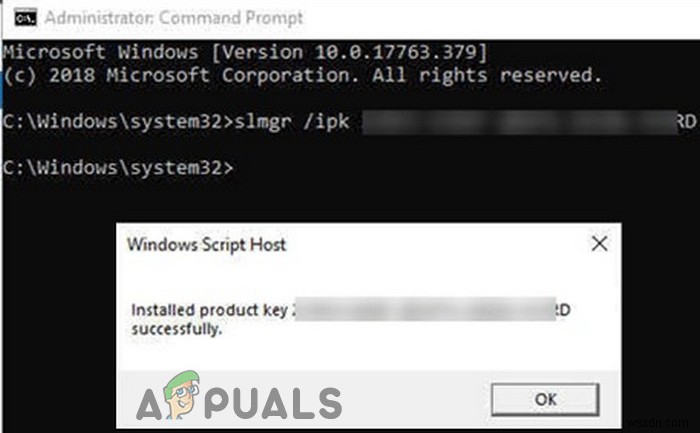 수정:Windows Server가 새 제품 키를 수락하지 않음 