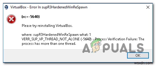 VirtualBox  supR3HardenedWinReSpawn의 오류 를 해결하는 방법은 무엇입니까? 