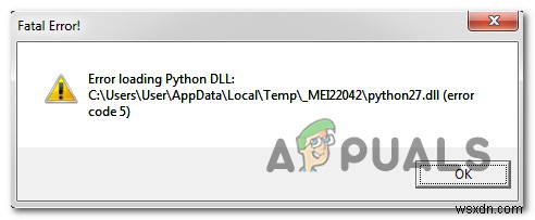 수정:Google 드라이브  Python DLL 로드 오류  